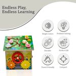 Jucarii, Copii si Bebe - Jucarii si jocuri - Jucarii & jocuri educative - Jucarii interactive - Casuta Educativa Montessori din lemn, Activitati pentru dezvoltarea motricitatii 8 in 1, 20 x 18 x 18.5 cm, + 3 ani - Infinity.ro