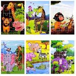 Jucarii, Copii si Bebe - Jucarii si jocuri - Jocuri si puzzle - Puzzle - Puzzle Book Zoo, Carte cu 6 Puzzle-uri cu Animale de la Zoo, Piese Mari si Rezistente, 3 ani + - Infinity.ro