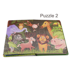 Jucarii, Copii si Bebe - Jucarii si jocuri - Jocuri si puzzle - Puzzle - Puzzle Book Zoo, Carte cu 6 Puzzle-uri cu Animale de la Zoo, Piese Mari si Rezistente, 3 ani + - Infinity.ro