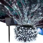 Casa si Gradina - Corpuri si surse de iluminat - Iluminat exterior - Lampi solare - Instalatie cu incarcare Solara de Craciun, 30 metri, 300 LED-uri, Alb rece - Infinity.ro