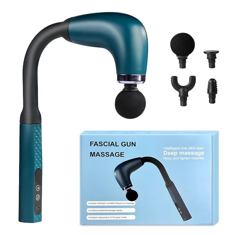 Ingrijire personala si Cosmetice - Sanatate si wellness - Articole wellness - Aparate si dispozitive de masaj - Aparat de Masaj Premium, tip Pistol cu Maner Extins, 4 Capete Interschimbabile, 9 viteze - Infinity.ro