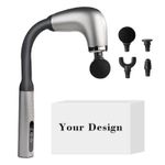 Ingrijire personala si Cosmetice - Sanatate si wellness - Articole wellness - Aparate si dispozitive de masaj - Aparat de Masaj Premium, tip Pistol cu Maner Extins, 4 Capete Interschimbabile, 9 viteze - Infinity.ro