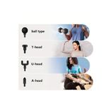 Ingrijire personala si Cosmetice - Sanatate si wellness - Articole wellness - Aparate si dispozitive de masaj - Aparat de Masaj Premium, tip Pistol cu Maner, 4 Capete Interschimbabile, 9 viteze - Infinity.ro