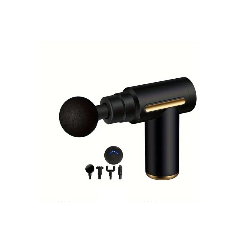 Ingrijire personala si Cosmetice - Sanatate si wellness - Articole wellness - Aparate si dispozitive de masaj - Aparat de Masaj Premium, tip Pistol cu Maner, 4 Capete Interschimbabile, 9 viteze - Infinity.ro