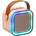 TV, Audio-Video si Foto - Portabile audio - Boxe portabile - Sistem Karaoke Portabil cu Microfon Wireless, Boxa Bluetooth Colorata, Functie MP3, USB/TF, pentru Petreceri, Roz - Infinity.ro