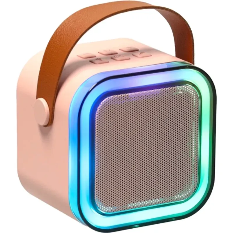 TV, Audio-Video si Foto - Portabile audio - Boxe portabile - Sistem Karaoke Portabil cu Microfon Wireless, Boxa Bluetooth Colorata, Functie MP3, USB/TF, pentru Petreceri, Roz - Infinity.ro