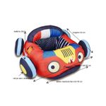 Casa si Gradina - Textile si covoare - Perne si pilote - Perne copii - Fotoliu Puf Moale 3in1 pentru Bebelusi, Masina de Pompieri, din Plus, Roti Detasabile, Confortabil pt Sedere, Joaca, +6m - Infinity.ro