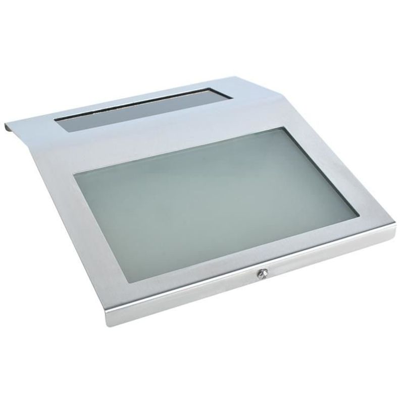 Casa si Gradina - Corpuri si surse de iluminat - Iluminat exterior - Lampi solare - Numar de casa cu iluminare LED, alimentat cu panou solar, fixare pe perete, 18x20 cm - Infinity.ro