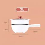 Casa si Gradina - Bucatarie si vesela - Vase pentru gatit - Tigai si seturi - Tigaie Electrica Inteligenta 3L, 26cm, Multifunctionala, Cos pentru Gatire la Abur, Capac Inclus, Antiaderenta, 220V - Infinity.ro