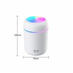 Casa si Gradina - Decoratiuni - Aromaterapie si lumanari - Difuzoare aromaterapie - Umidificator cu Aromaterapie si Lampa de veghe, LED, Negru, USB, 11.9x7.8cm - Infinity.ro