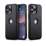 Laptop, Telefoane si Tablete - Telefoane mobile si accesorii - Accesorii Telefoane - Huse telefoane - Husa de Protectie compatibila cu iPhone 14 Pro Max, piele ecologica, Black - Infinity.ro