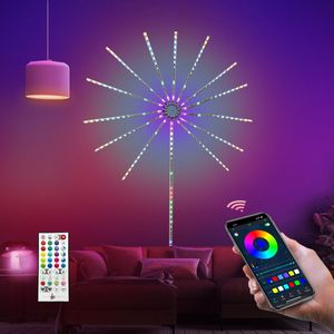 Instalatie Luminoasa LED RGB Fireworksu tip banda, Control prin Aplicatie, Bluetooth, Music&Voice Control