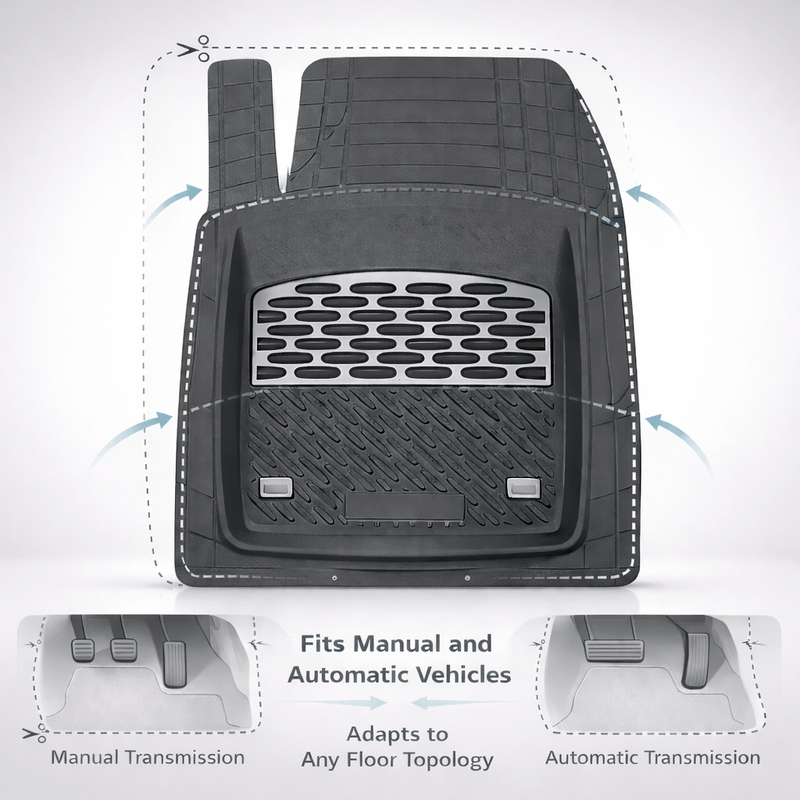 Auto si Moto - Intretinere auto - Covorase auto - Covorase Tip Tavita Compatibile Dacia 1304 Pick-up Double Cab, Silver - Infinity.ro