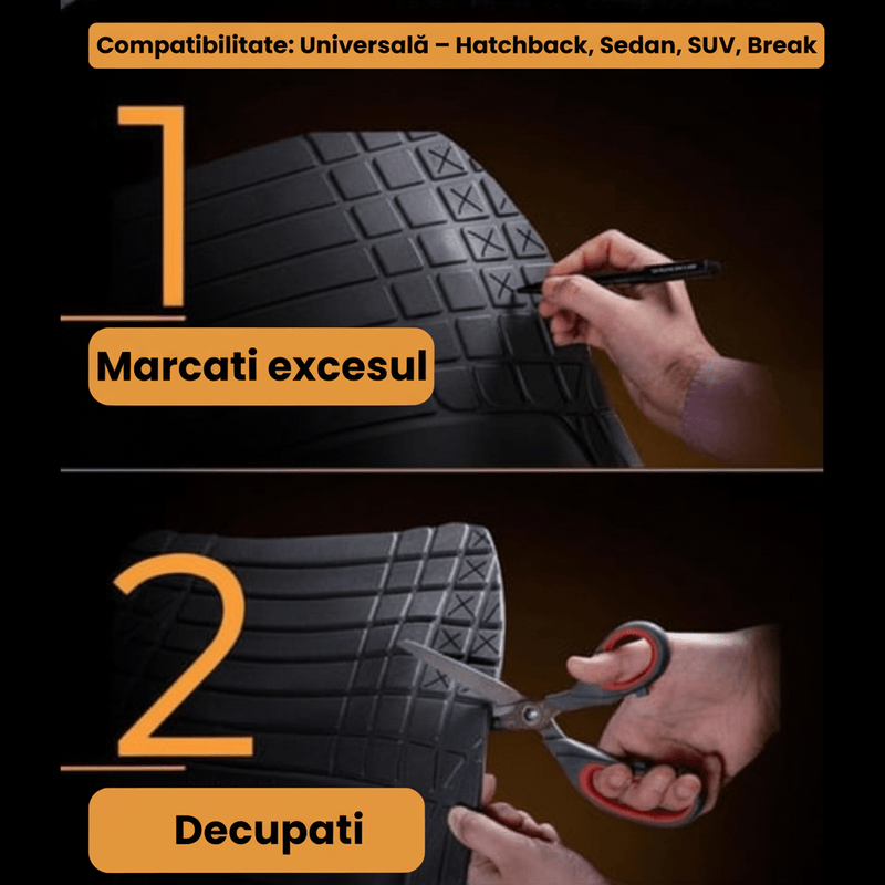 Auto si Moto - Intretinere auto - Covorase auto - Covorase Tip Tavita Compatibile Dacia Sandero III 2023-2025 , Silver - Infinity.ro