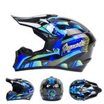Auto si Moto - Moto - Echipamente protectie moto - Casti moto - Casca Moto/Enduro, Interior Confortabil, pentru Motociclete, Cross, Enduro, ATV, Dirt Bike, FIXATO,  Marime S, Albastru - Infinity.ro