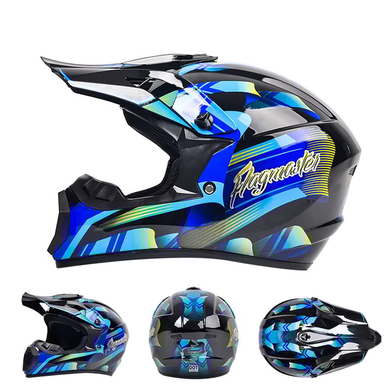 Auto si Moto - Moto - Echipamente protectie moto - Casti moto - Casca Moto/Enduro, Interior Confortabil, pentru Motociclete, Cross, Enduro, ATV, Dirt Bike, FIXATO,  Marime XL, Albastru - Infinity.ro