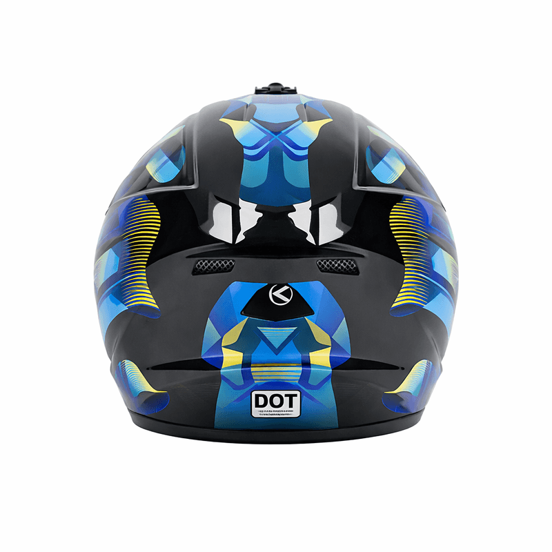 Auto si Moto - Moto - Echipamente protectie moto - Casti moto - Casca Moto/Enduro, Interior Confortabil, pentru Motociclete, Cross, Enduro, ATV, Dirt Bike, FIXATO,  Marime XL, Albastru - Infinity.ro