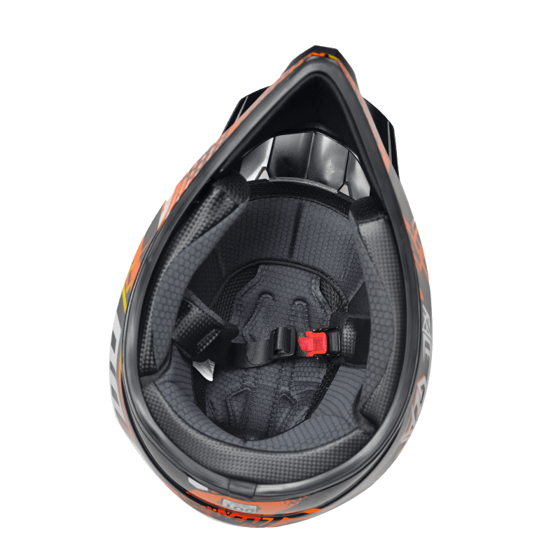 Auto si Moto - Moto - Echipamente protectie moto - Casti moto - Casca Moto/Enduro, Interior Confortabil, pentru Motociclete, Cross, Enduro, ATV, Dirt Bike, FIXATO, Marime L, Portocaliu - Infinity.ro