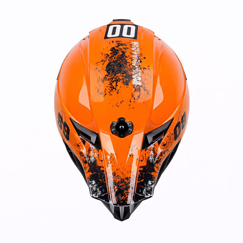 Auto si Moto - Moto - Echipamente protectie moto - Casti moto - Casca Moto/Enduro, Interior Confortabil, pentru Motociclete, Cross, Enduro, ATV, Dirt Bike, FIXATO, Marime L, Portocaliu - Infinity.ro