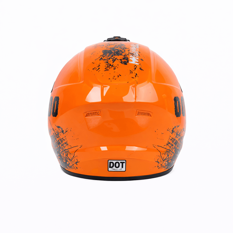 Auto si Moto - Moto - Echipamente protectie moto - Casti moto - Casca Moto/Enduro, Interior Confortabil, pentru Motociclete, Cross, Enduro, ATV, Dirt Bike, FIXATO, Marime L, Portocaliu - Infinity.ro