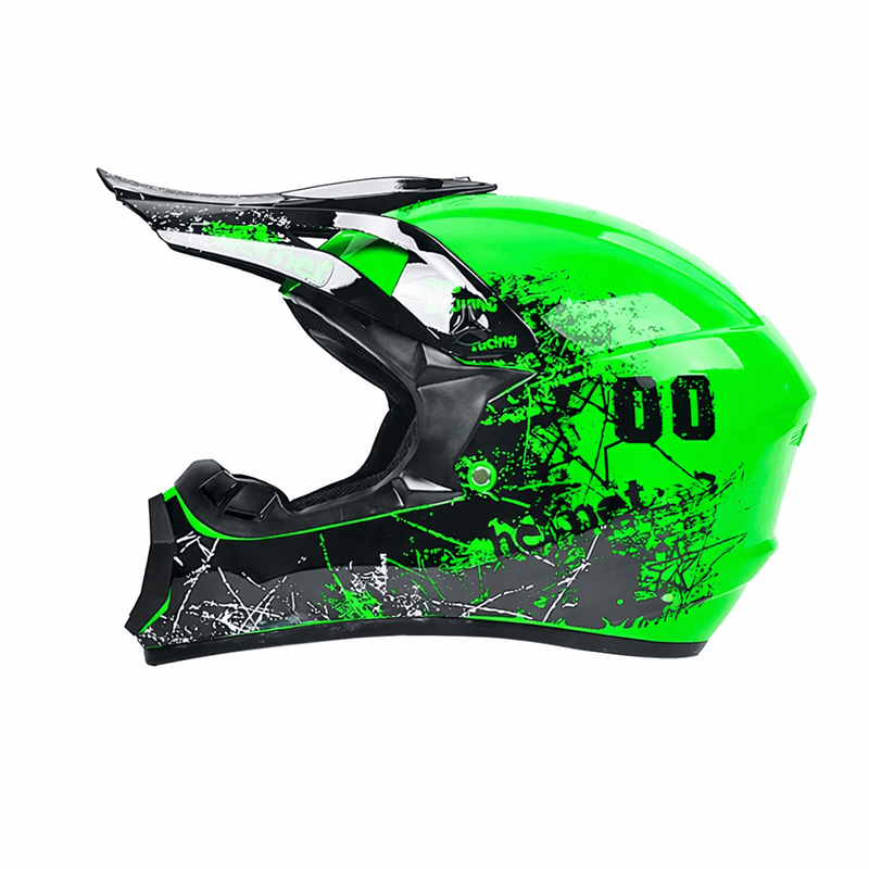 Auto si Moto - Moto - Echipamente protectie moto - Casti moto - Casca Moto/Enduro, Interior Confortabil, pentru Motociclete, Cross, Enduro, ATV, Dirt Bike, FIXATO,  Marime S, Verde - Infinity.ro