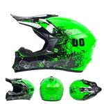 Auto si Moto - Moto - Echipamente protectie moto - Casti moto - Casca Moto/Enduro, Interior Confortabil, pentru Motociclete, Cross, Enduro, ATV, Dirt Bike, FIXATO,  Marime S, Verde - Infinity.ro