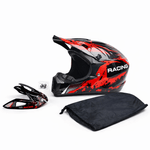 Auto si Moto - Moto - Echipamente protectie moto - Casti moto - Casca Moto/Enduro, Interior Confortabil, pentru Motociclete, Cross, Enduro, ATV, Dirt Bike, FIXATO,  Marime S, Rosu - Infinity.ro