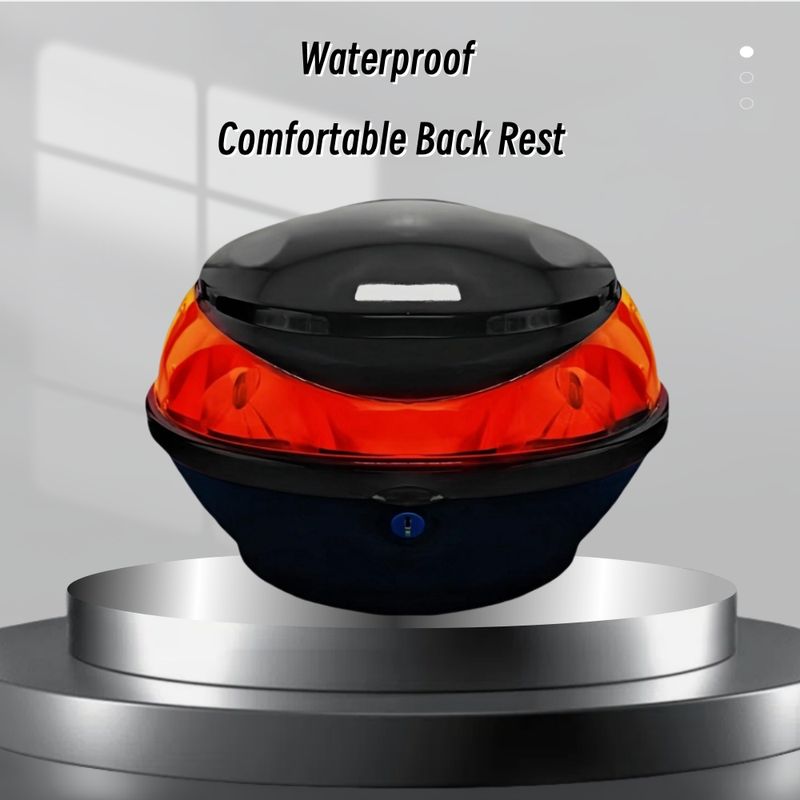 Auto si Moto - Moto - Accesorii moto si consumabile - Cutie portbagaj moto / scuter, 28x28x20 cm, FIXATO, cu cheie si sistem antifurt, Negru - Infinity.ro