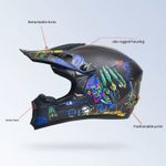 Auto si Moto - Moto - Echipamente protectie moto - Casti moto - Casca Moto/Enduro, Interior Confortabil, pentru Motociclete, Cross, Enduro, ATV, Dirt Bike, FIXATO, Marime S, Multicolor - Infinity.ro