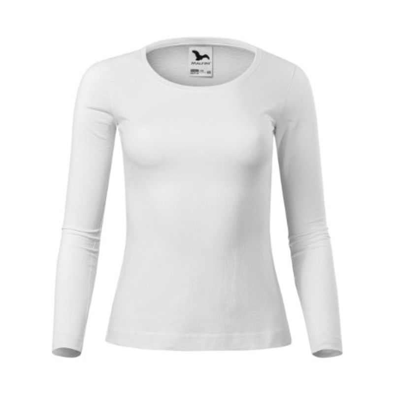 Fashion, accesorii si bijuterii - Femei - Imbracaminte femei - Camasi si bluze femei - Tricou pentru dama Malfini Fit-T LS 169, maneca lunga, bumbac 160 g/mp XL Alb - Infinity.ro