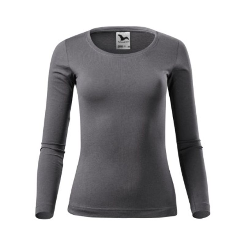 Fashion, accesorii si bijuterii - Femei - Imbracaminte femei - Camasi si bluze femei - Tricou pentru dama Malfini Fit-T LS 169, maneca lunga, bumbac 160 g/mp Gri XL - Infinity.ro