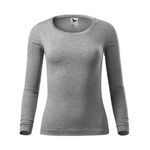 Fashion, accesorii si bijuterii - Femei - Imbracaminte femei - Camasi si bluze femei - Tricou pentru dama Malfini Fit-T LS 169, maneca lunga, bumbac 160 g/mp Gri XL - Infinity.ro