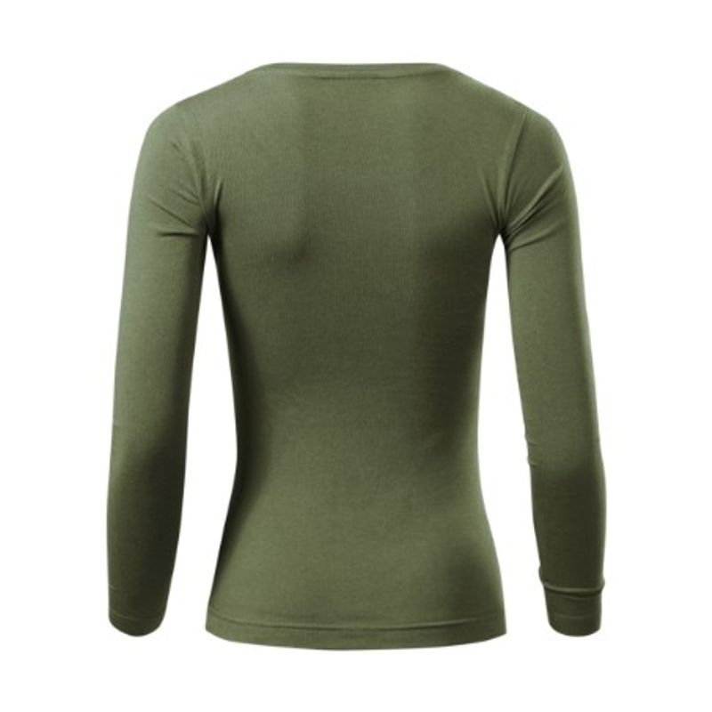Fashion, accesorii si bijuterii - Femei - Imbracaminte femei - Camasi si bluze femei - Tricou pentru dama Malfini Fit-T LS 169, maneca lunga, bumbac 160 g/mp XL Kaki - Infinity.ro