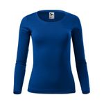 Fashion, accesorii si bijuterii - Femei - Imbracaminte femei - Camasi si bluze femei - Tricou pentru dama Malfini Fit-T LS 169, maneca lunga, bumbac 160 g/mp Albastru XL - Infinity.ro