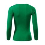 Fashion, accesorii si bijuterii - Femei - Imbracaminte femei - Camasi si bluze femei - Tricou pentru dama Malfini Fit-T LS 169, maneca lunga, bumbac 160 g/mp Verde mediu 2XL - Infinity.ro