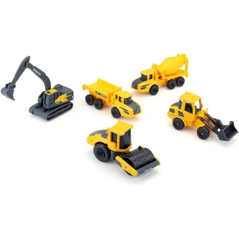 Jucarii, Copii si Bebe - Jucarii si jocuri - Vehicule si jucarii cu telecomanda - Masinute - Set 5 Utilaje de constructii Volvo - Infinity.ro