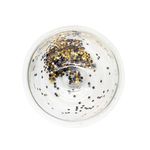 Casa si Gradina - Bucatarie si vesela - Cani si pahare - Pahare - Pahar cu insertie de confetti stelute gri si auriu, pereti dubli, sticla borosilicata, 250 ml, Aurora Glow - Infinity.ro