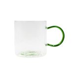 Casa si Gradina - Bucatarie si vesela - Cani si pahare - Cani si cesti - Cana cu model 3D steluta verde, pereti dubli, sticla borosilicata si insertie de sclipici, 300 ml, Aurora Glow - Infinity.ro
