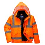 Casa si Gradina - Constructii - Echipamente de lucru - Imbracaminte protectia muncii - Jacheta de protectie reflectorizanta Bomber Portwest-S463 Portocaliu 6XL - Infinity.ro