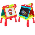 Jucarii, Copii si Bebe - Jucarii si jocuri - Jucarii & jocuri educative - Jocuri si jucarii educative - Set pentru baieti - masuta cu tablita dubla si proiector 4 in 1 - Infinity.ro
