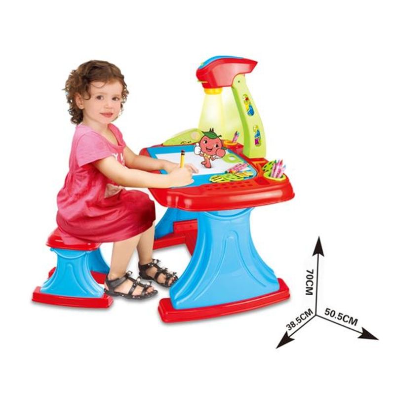 Jucarii, Copii si Bebe - Jucarii si jocuri - Jucarii & jocuri educative - Seturi pictura si desen - Birou cu proiector si scaunel pentru desen - Infinity.ro