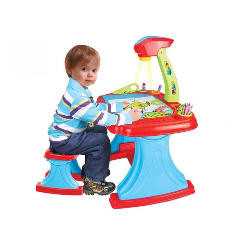 Jucarii, Copii si Bebe - Jucarii si jocuri - Jucarii & jocuri educative - Seturi pictura si desen - Birou cu proiector si scaunel pentru desen - Infinity.ro