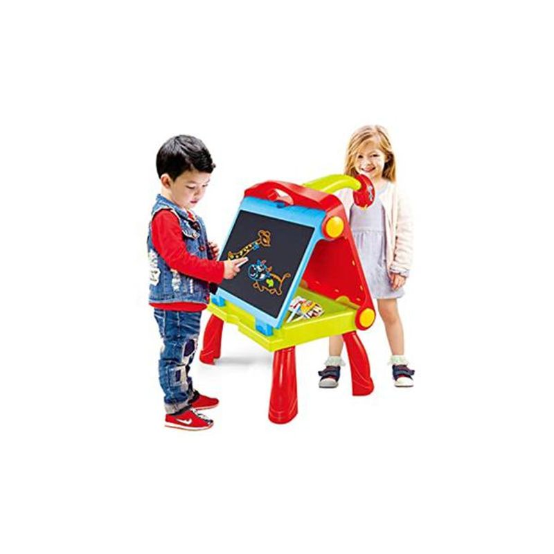 Jucarii, Copii si Bebe - Jucarii si jocuri - Jucarii & jocuri educative - Jocuri si jucarii educative - Set pentru baieti - masuta cu tablita dubla si proiector 4 in 1 - Infinity.ro