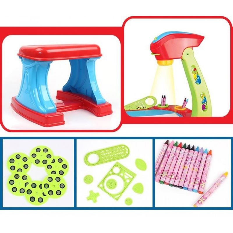 Jucarii, Copii si Bebe - Jucarii si jocuri - Jucarii & jocuri educative - Seturi pictura si desen - Birou cu proiector si scaunel pentru desen - Infinity.ro