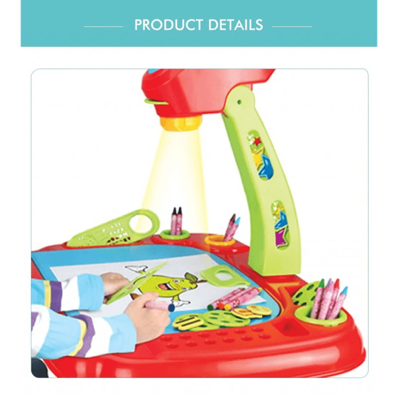 Jucarii, Copii si Bebe - Jucarii si jocuri - Jucarii & jocuri educative - Seturi pictura si desen - Birou cu proiector si scaunel pentru desen - Infinity.ro