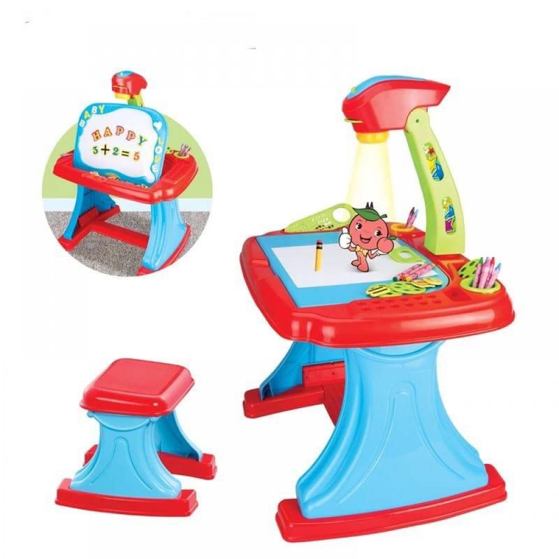 Jucarii, Copii si Bebe - Jucarii si jocuri - Jucarii & jocuri educative - Seturi pictura si desen - Birou cu proiector si scaunel pentru desen - Infinity.ro