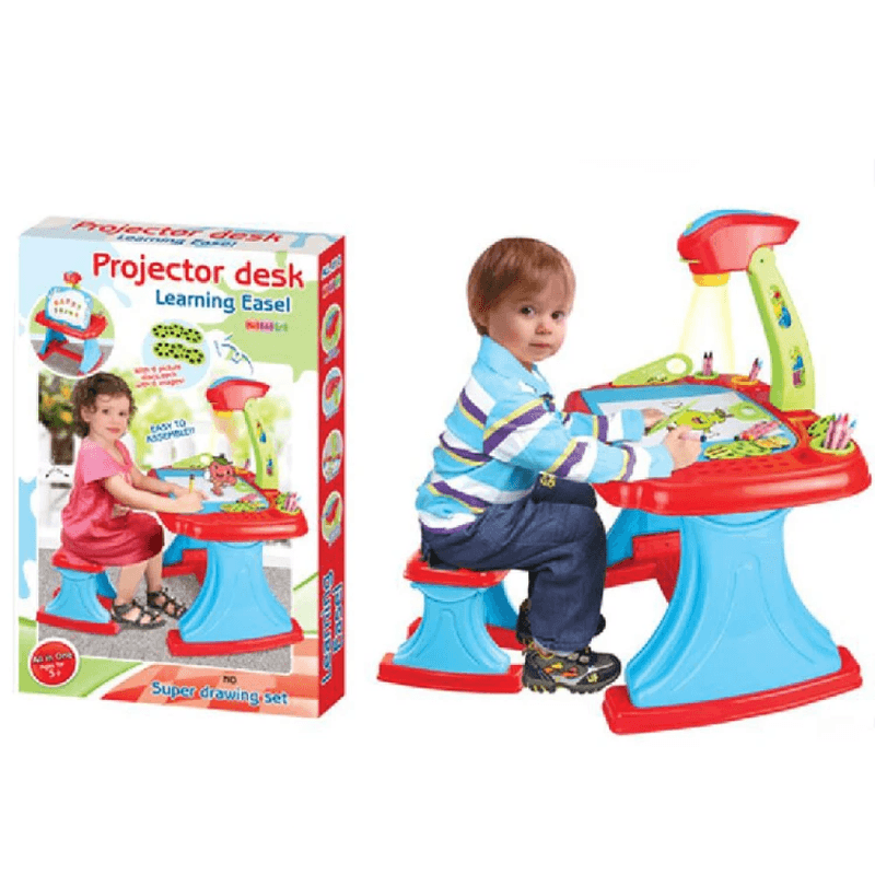 Jucarii, Copii si Bebe - Jucarii si jocuri - Jucarii & jocuri educative - Seturi pictura si desen - Birou cu proiector si scaunel pentru desen - Infinity.ro