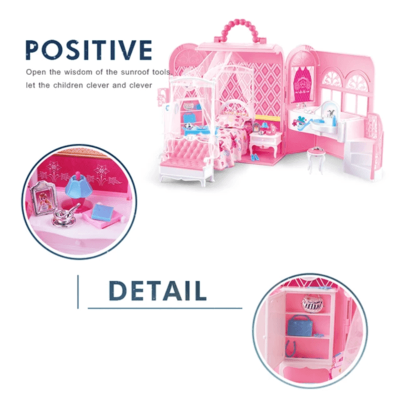 Jucarii, Copii si Bebe - Jucarii si jocuri - Papusi si accesorii - Casute de papusi si mobilier - Set de joaca – Dormitor pentru papusi Deluxe - Infinity.ro