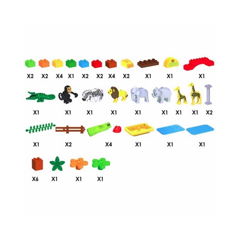 Casa si Gradina - Corpuri si surse de iluminat - Veioze si lampi - Lampi de veghe copii - Masuta educativa tip Lego Zoo - Infinity.ro
