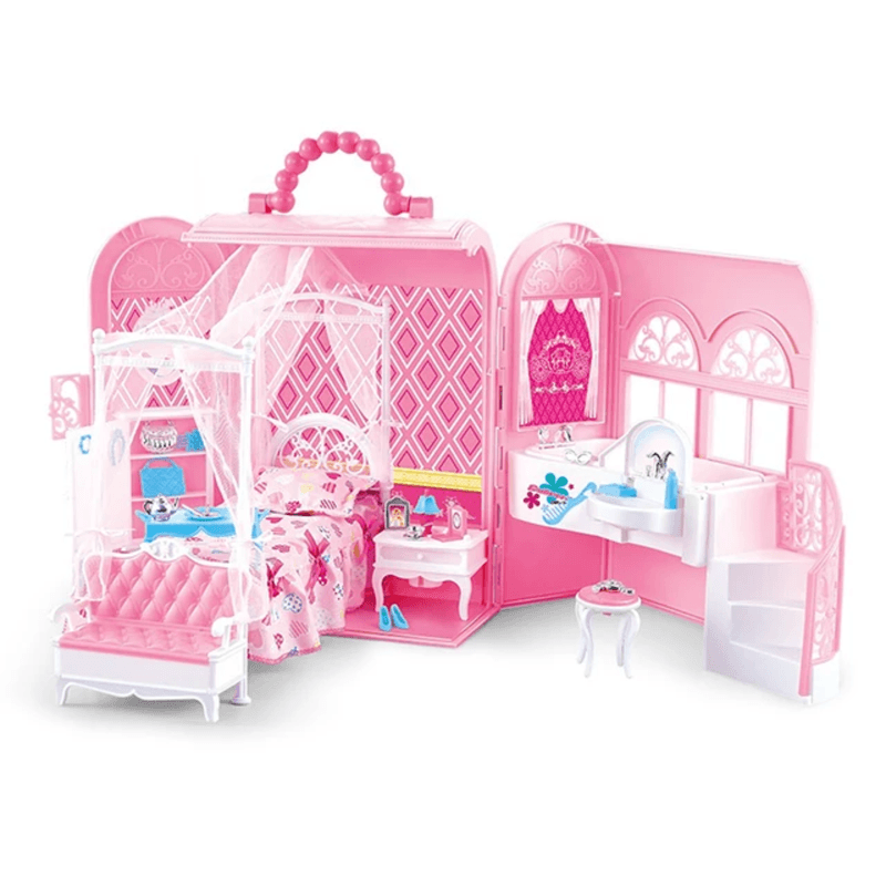 Jucarii, Copii si Bebe - Jucarii si jocuri - Papusi si accesorii - Casute de papusi si mobilier - Set de joaca – Dormitor pentru papusi Deluxe - Infinity.ro